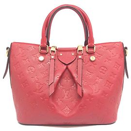 Louis Vuitton Mazarine PM Handtasche aus rotem Monogram Empreinte Leder