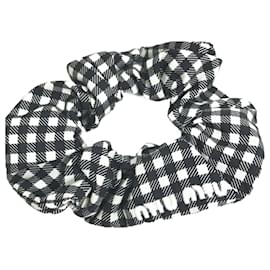 Miu Miu MIU Scrunchie a quadri