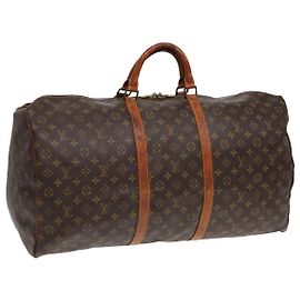 LOUIS VUITTON Monogram Keepall 60 Borsa Boston M41422 LV Auth 85116