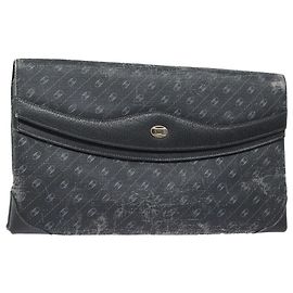 Sac à main GUCCI en cuir noir et or Auth 85496