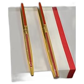 Autre Marque Set de Pluma y Bolígrafo Waterman Dorado Punta de Oro 18k