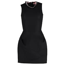 Abito mini senza maniche con collo alto MSGM in poliestere nero - Msgm