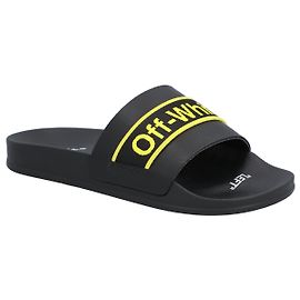 Infradito in pelle con logo Off White