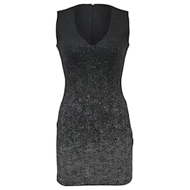 Abito Mini V-Neck Dsquared2 in Lana Vergine Grigia