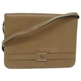 Christian Dior Schultertasche aus beigem Leder Auth ar12309