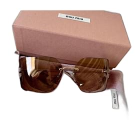 Miu Miu Sonnenbrille Hellbraun Kunststoff