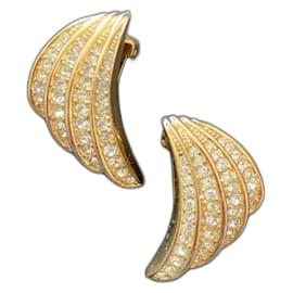 Orecchini Christian Dior in oro placcato con cristalli