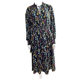 Schwarzes und florales Kleid von Marchesa Notte