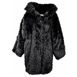 Cappotto Oversize in Pelliccia Sintetica Balenciaga Nero