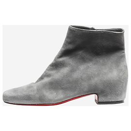 Christian Louboutin Botines de ante gris - talla EU 38
