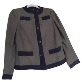 Autre Marque Giacca in lana Ted Lapidus Grigio Blu Navy