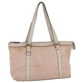 Borsa tote in tela GG Gucci rosa 141470 Auth 85056