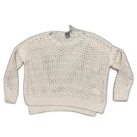 Lorena Antoniazzi Baumwollpullover mit Pailletten Oversize