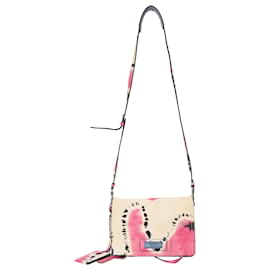 Bolso de Hombro Prada Tie Dye Etiquette en Cuero Multicolor