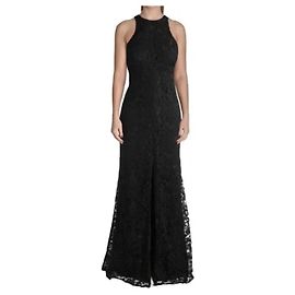 Vera Wang Abendkleid aus Guipure-Spitze mit offenem Rücken