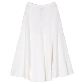 Falda Acampanada Chanel de Algodón Blanca