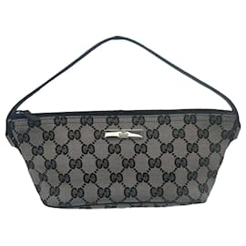 Borsa Gucci Boat in tela nera e grigia