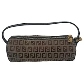 Fendi Baguette FF Handtasche Beige und Braun Canvas