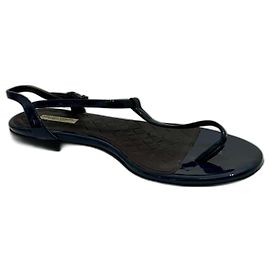 Bottega Veneta Sandali T-bar brevettati in blu navy
