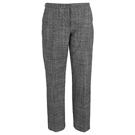 Pantalones rectos de lana gris Dries Van Noten