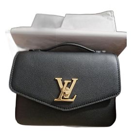Louis Vuitton Lockme Oxford Black Leather Handbag