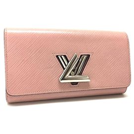 Monedero de cuero Epi Louis Vuitton en rosa ballerina