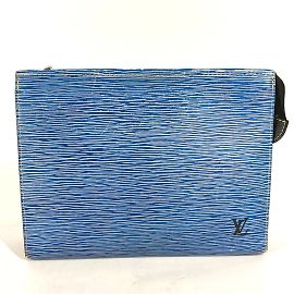 Borsa da toilette Poche in denim Epi Louis Vuitton