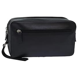 Borsa a mano in pelle nera Gianni Versace Auth bs16724