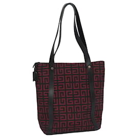 GIVENCHY Tote Bag aus rotem und goldenem Canvas Auth am6746