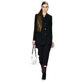 Dior x Raf Simons Autunno 2015 Giacca Bar Lunga Nera