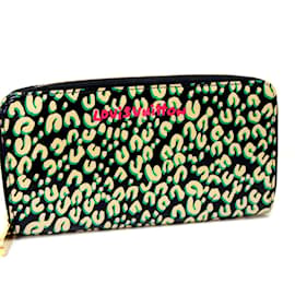 Cartera larga de cuero patentado negro Louis Vuitton
