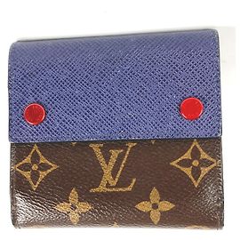 Louis Vuitton Monogram & Taiga Kompaktgeldbörse
