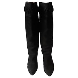Botas Isabel Marant de ante y cuero negro
