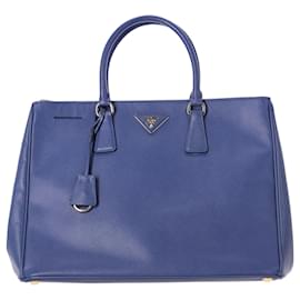 Borsa Galleria Grande Prada in pelle Saffiano blu