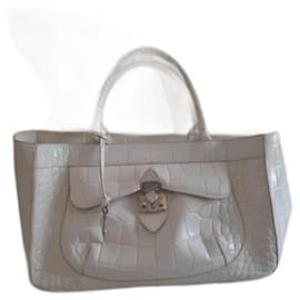 Bolso Furla de piel blanco y beige