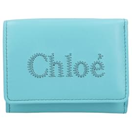 Portafoglio Chloé Sense pieghevole blu