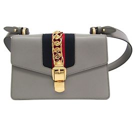 Gucci Sylvie 421882 Damen Leder Schultertasche