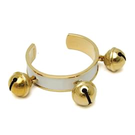 Hermes Bell Leather and Metal Bangle - Hermès