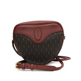 Sac à épaule en cuir marron Yves Saint Laurent
