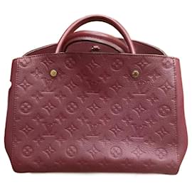 Borsa Louis Vuitton Montaigne Rosa in pelle di vitello MM