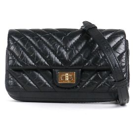 CHANEL - Borsa a cintura Chanel 2.55 in pelle nera