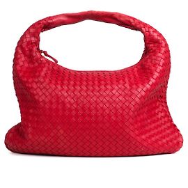 BOTTEGA VENETA - Borsa Hop media in pelle rossa di Bottega Veneta