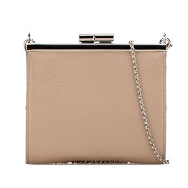 Bulgari Portafoglio a catena Bvlgari in pelle beige greige