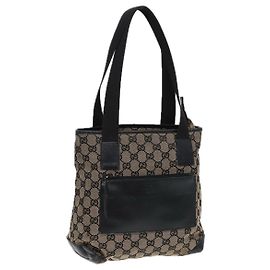 Borsa a Spalla GG Canvas GUCCI Blu Navy Argento 019 0402 1705 Auth 85896