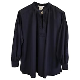 Blusa de manga larga Max Mara Borneo en lana azul marino