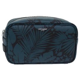 Pochette in PVC verde Auth ac3173 SAINT LAURENT
