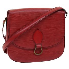 LOUIS VUITTON Epi Saint Cloud GM Borsa a Spalla Rossa M52197 LV Auth 85907