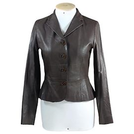 Ralph Lauren Black Label Jacke aus braunem Lammleder