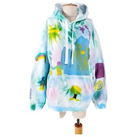 Alexander Mcqueen Earth Up Tie-Dye Hoodie Blau