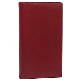 HERMES Agenda A6 Planificateur Journal Couverture Cuir Rouge Auth am6805 - Hermès